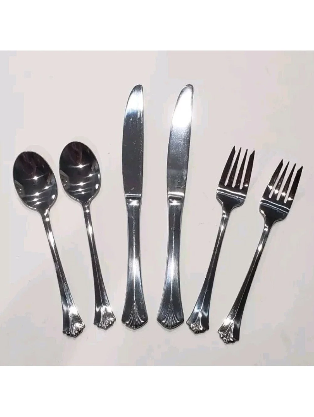 Pfaltzgraff ELLINGTON Flatware Forks Spoons Knives Stainless Steel 18/8 Lot Of 6